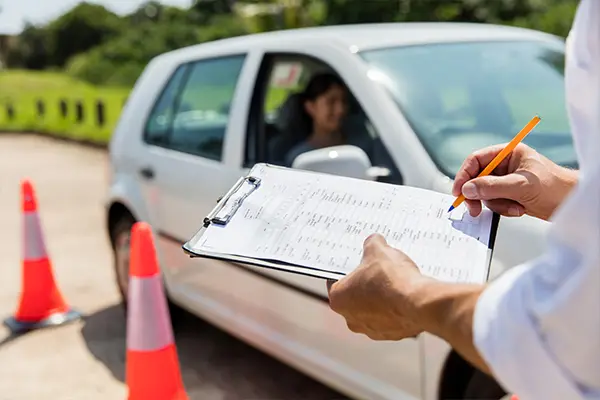 An image of a student doing they're test